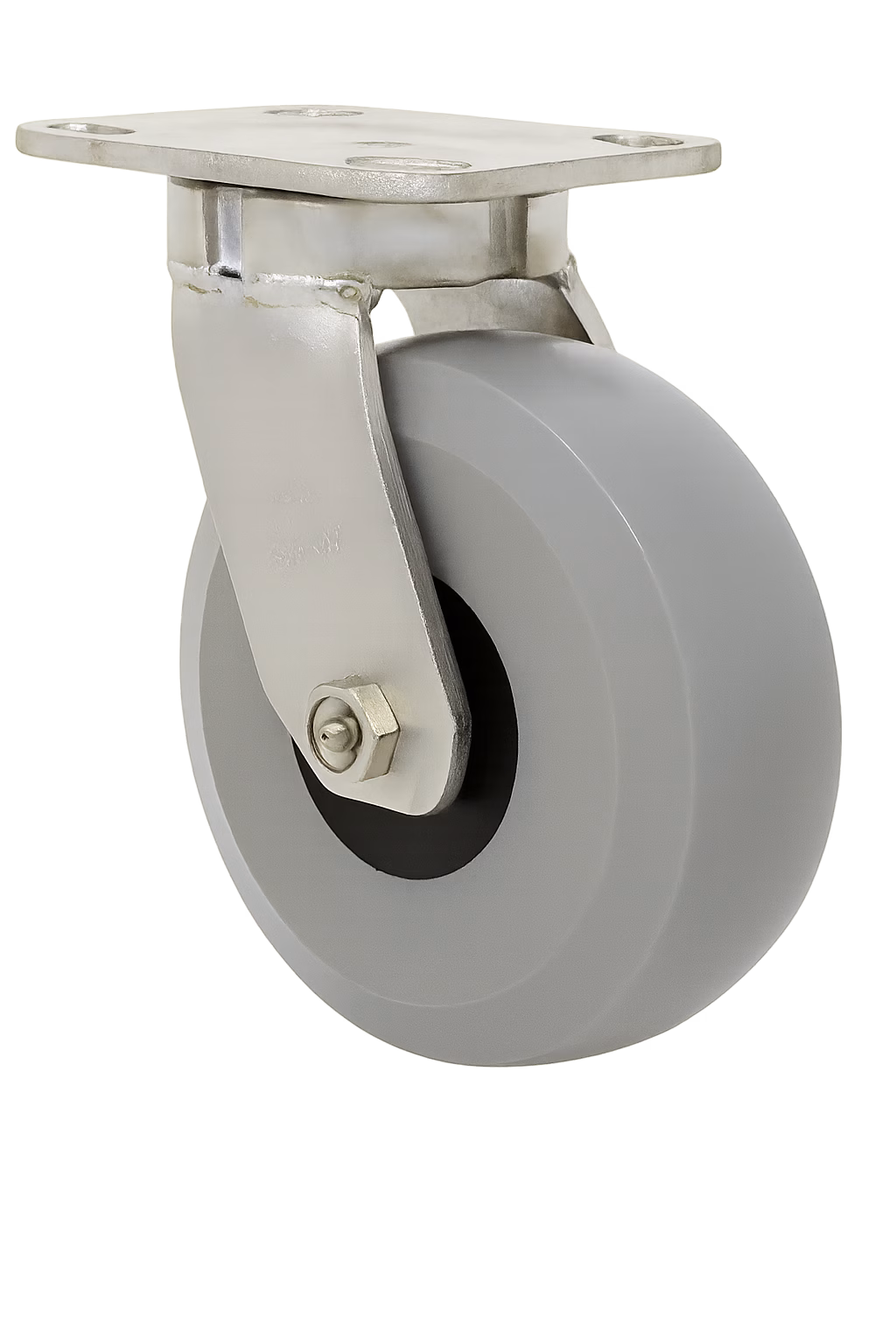 Stainless Steel Caster Model G15 - up to 1,500 lbs - 4" thru 8" Wheels - Plate Size 4" x 4-1/2"